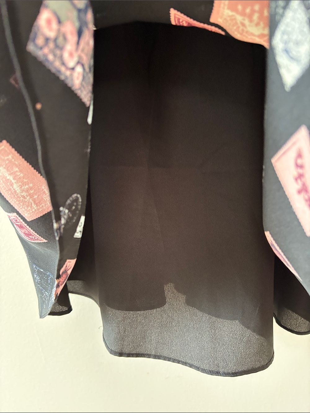Joie Black Mini Dress with Pink and Light Blue Print - Picture 5 of 10
